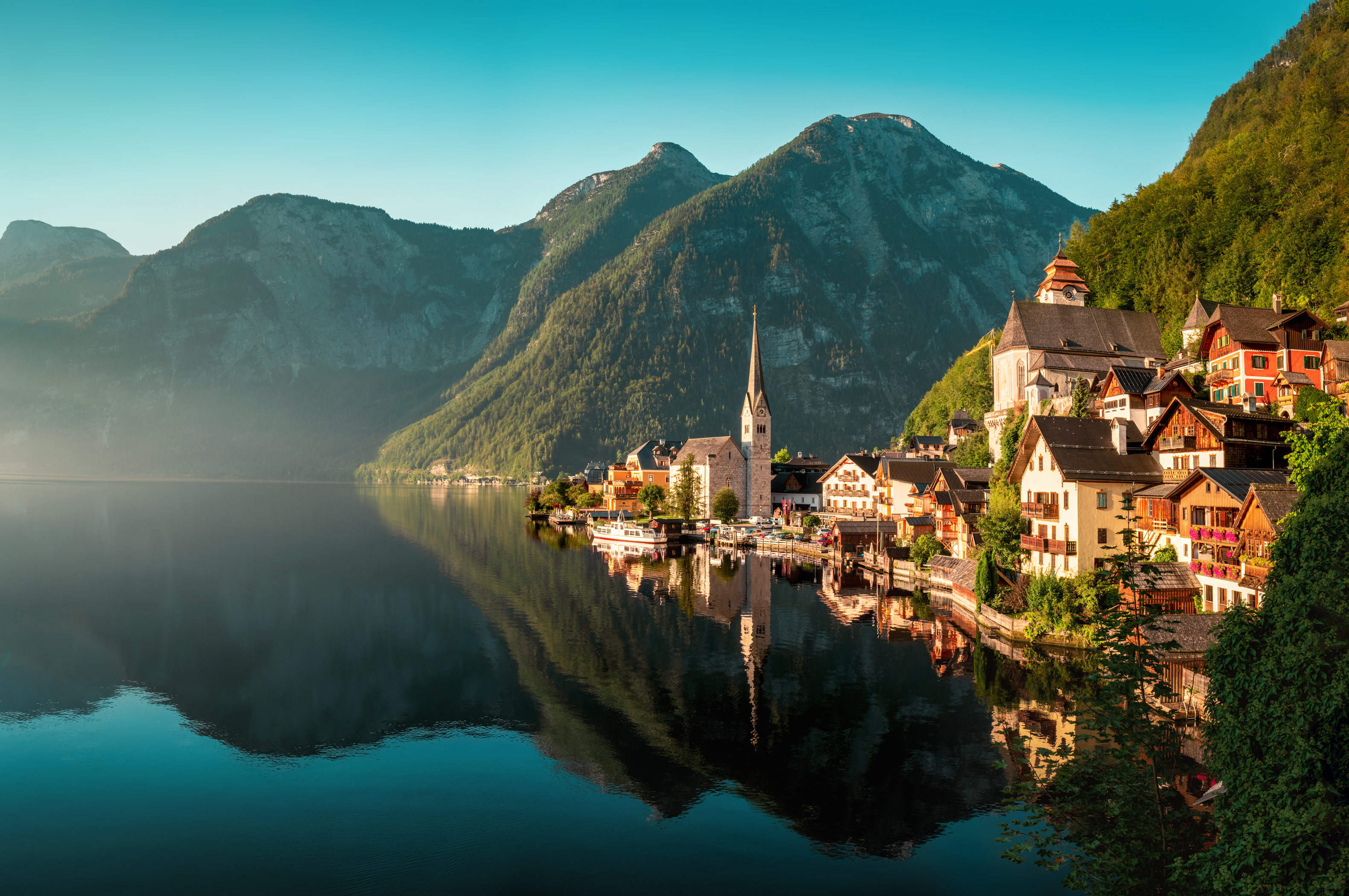 Österreichische Landschaft als Symbol für Entwicklung und Produktion in Österreich